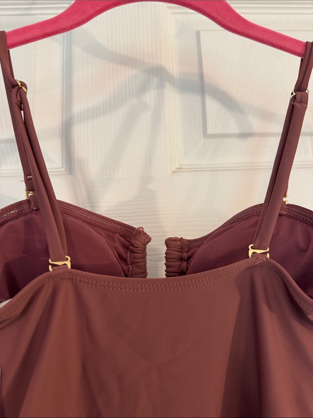 Caroline Constas Women’s One-Piece Swimsuit in Mauve Rose with Removable Straps - Picture 8 of 8